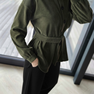 Velveto marškiniai "MUST" chaki