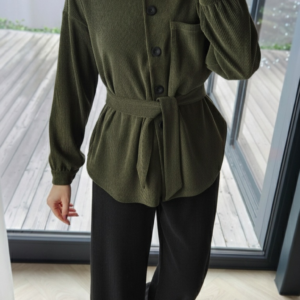 Velveto marškiniai "MUST" chaki