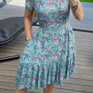 Suknelė "Plunksna" žydra