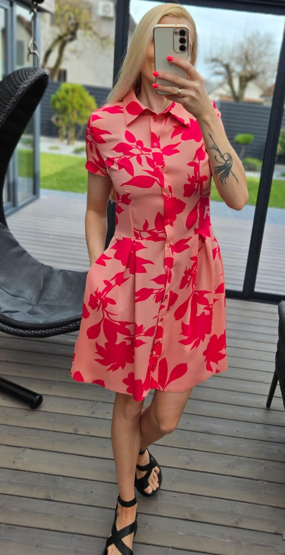 Suknelė "Gaiva" rausva