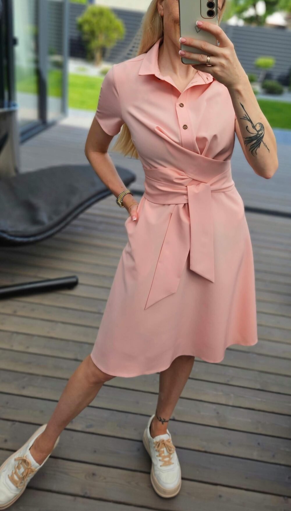 Suknelė "Laumė" persikinė