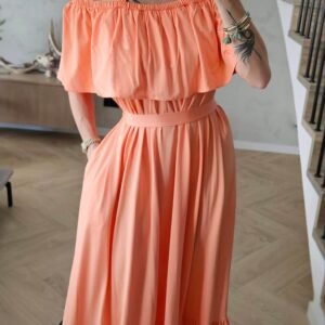 Suknelė "Laisvė" koralo spalvos