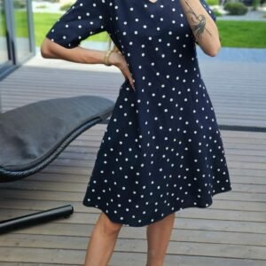 Lininė suknelė t. mėlyna