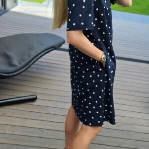 Lininė suknelė t. mėlyna