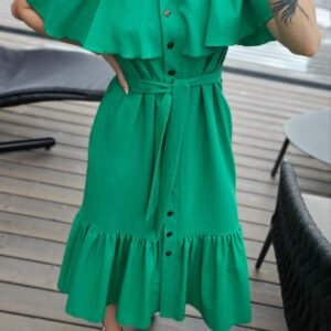 Suknelė "Banga" žalia