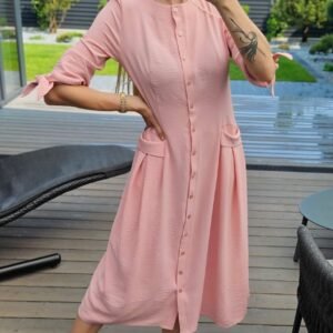 Suknelė "Bella" midi rausva