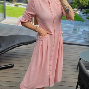 Suknelė "Bella" midi rausva