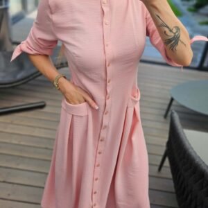 Suknelė "Bella" midi rausva