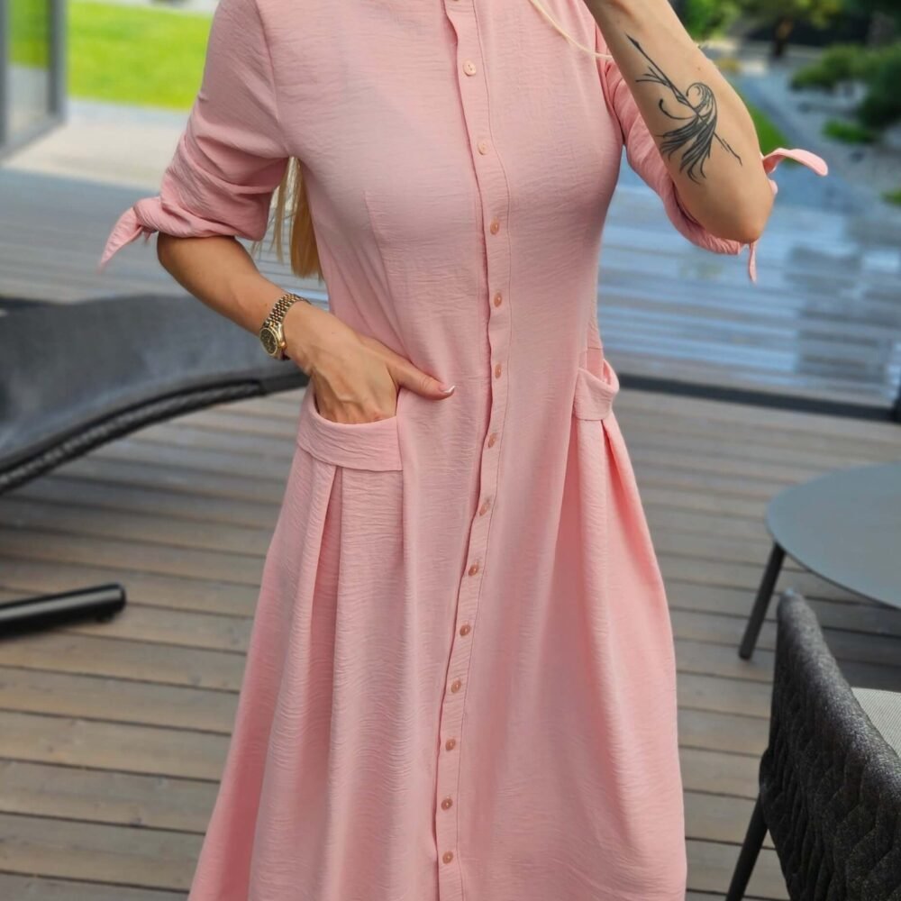 Suknelė "Bella" midi rausva