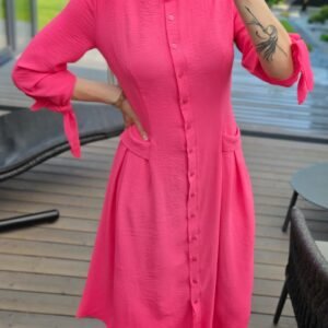 Suknelė "Bella" midi rožinė