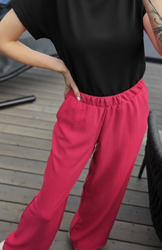 Kelnės "Basic" aviečių spalvos