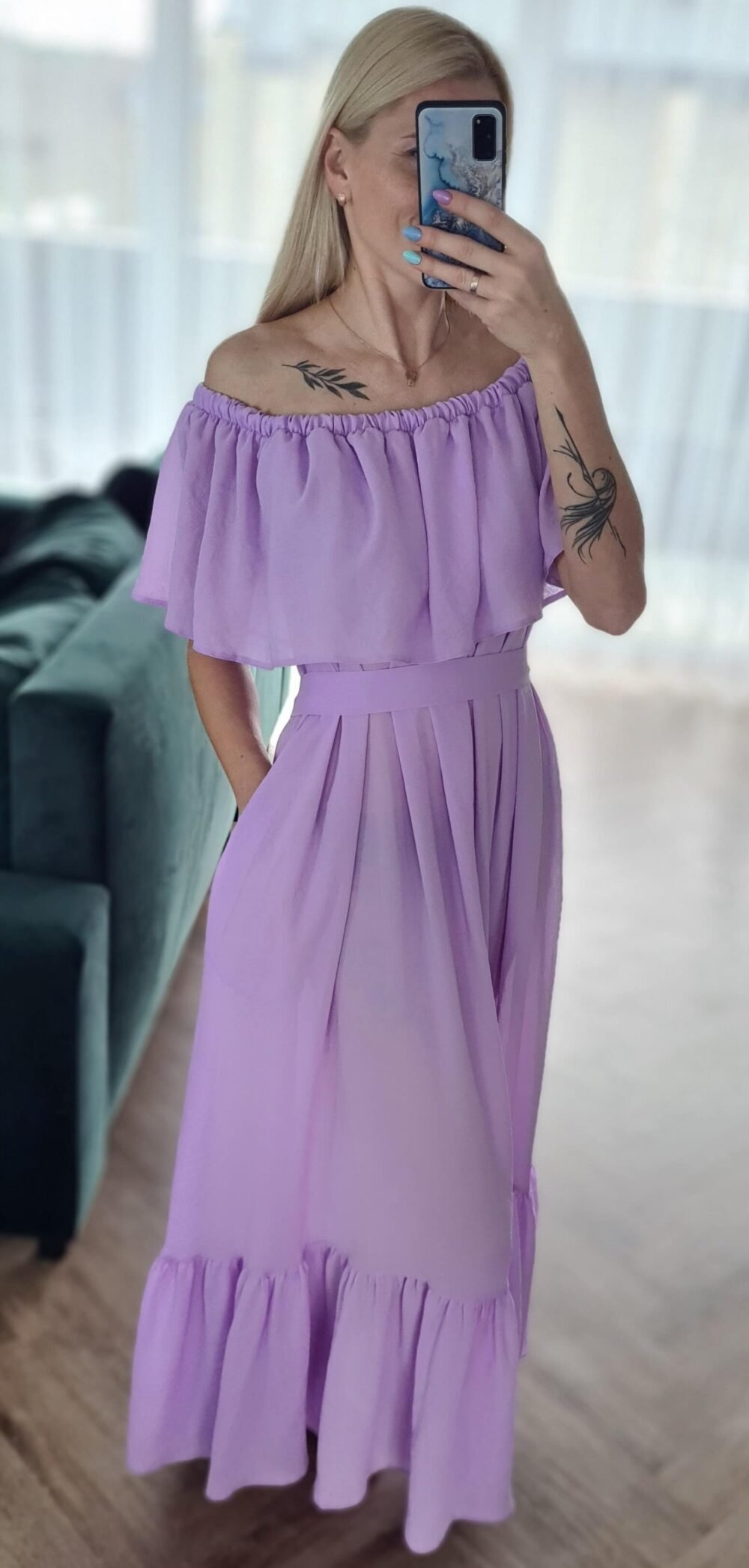 Suknelė "Laisvė" alyvinė