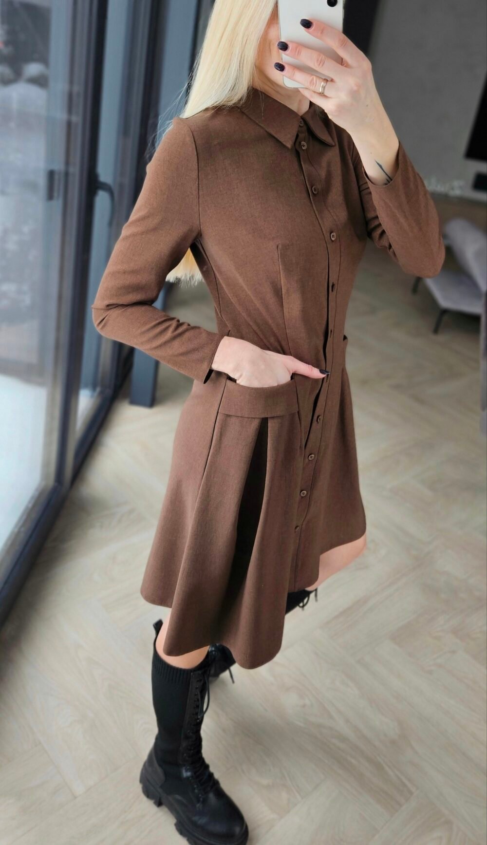 Suknelė "Bella" ruda