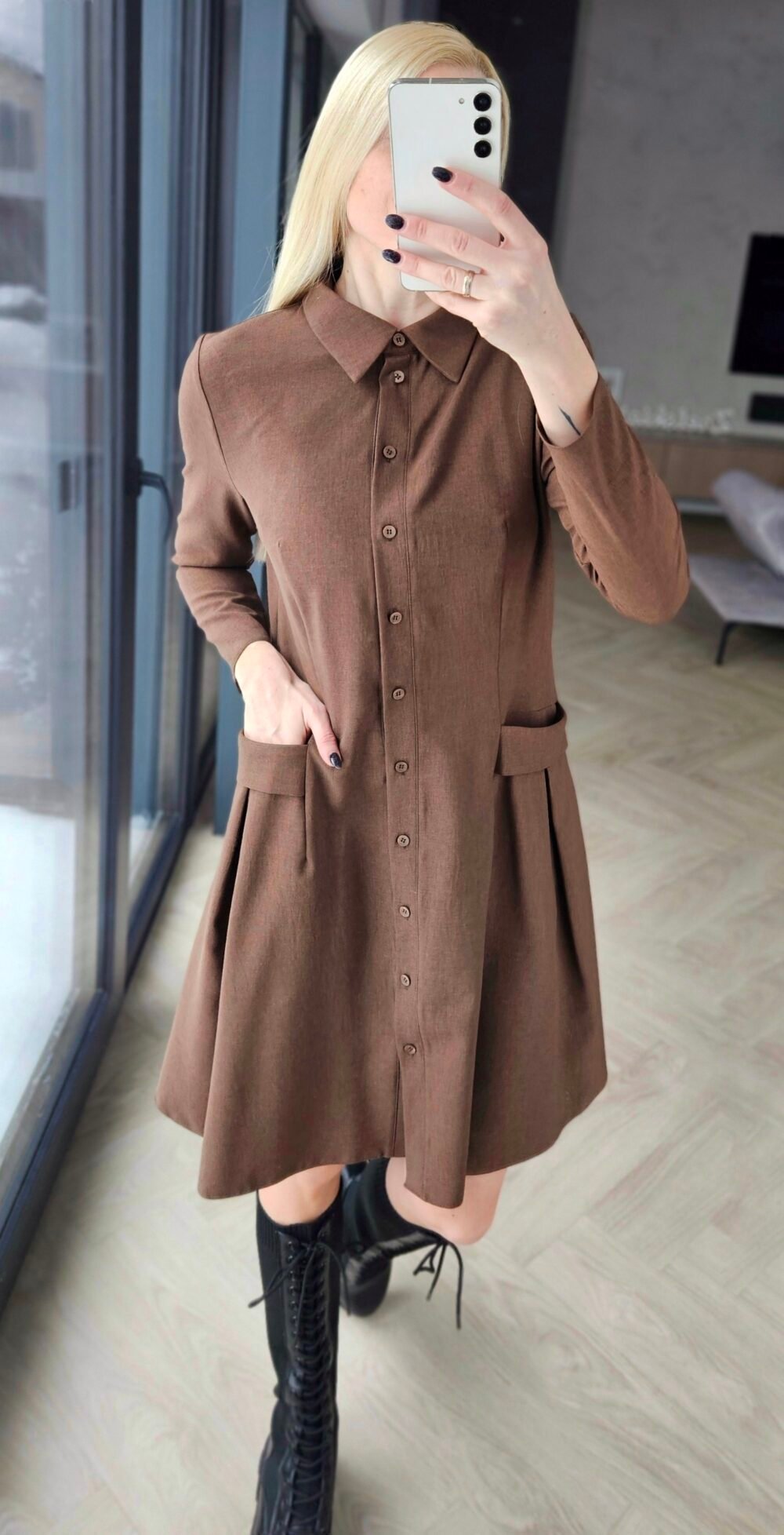 Suknelė "Bella" ruda