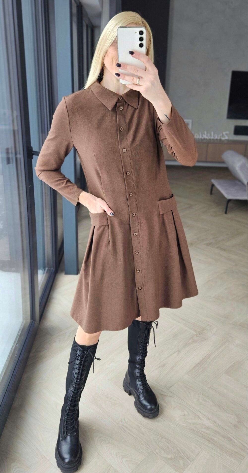 Suknelė "Bella" ruda