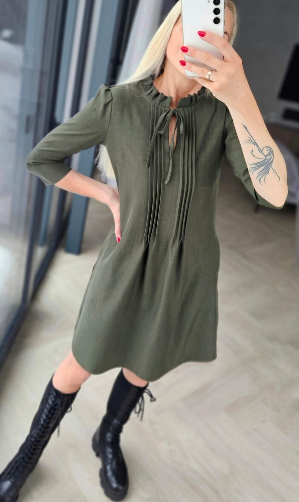 Suknelė "Harmonia" chaki