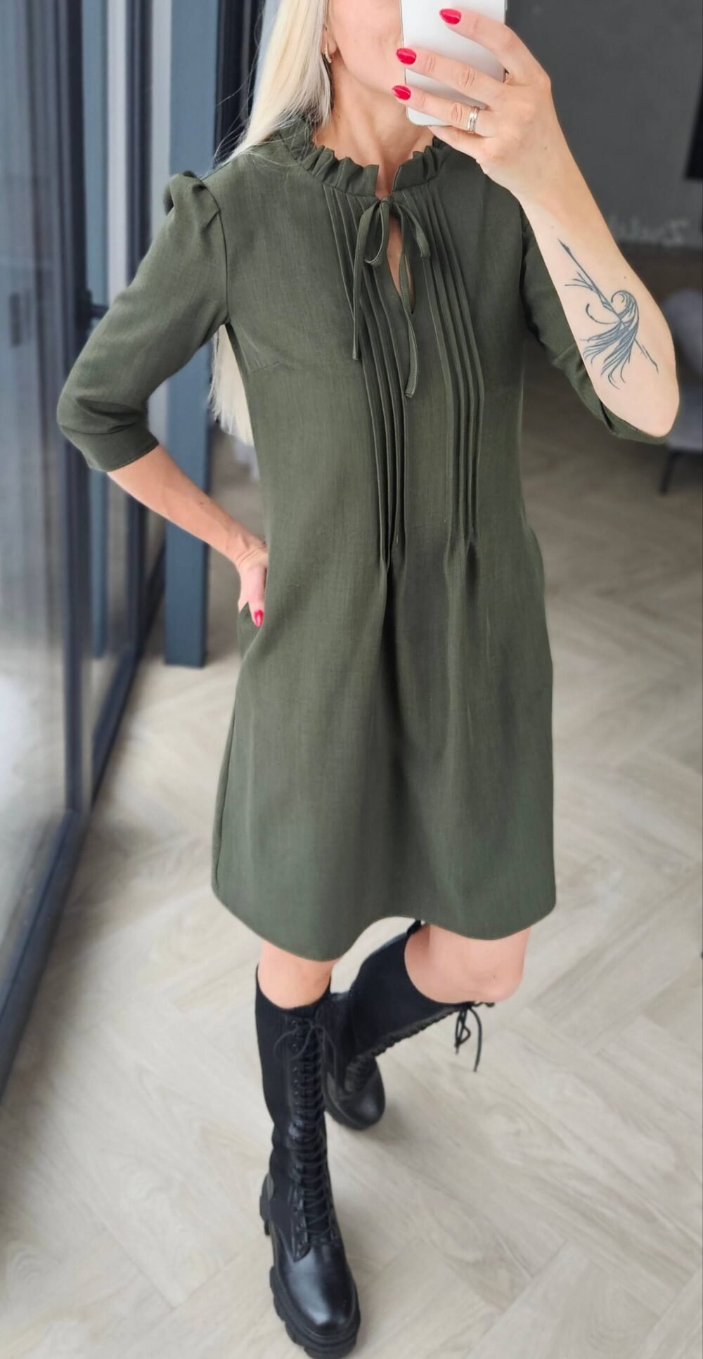 Suknelė "Harmonia" chaki