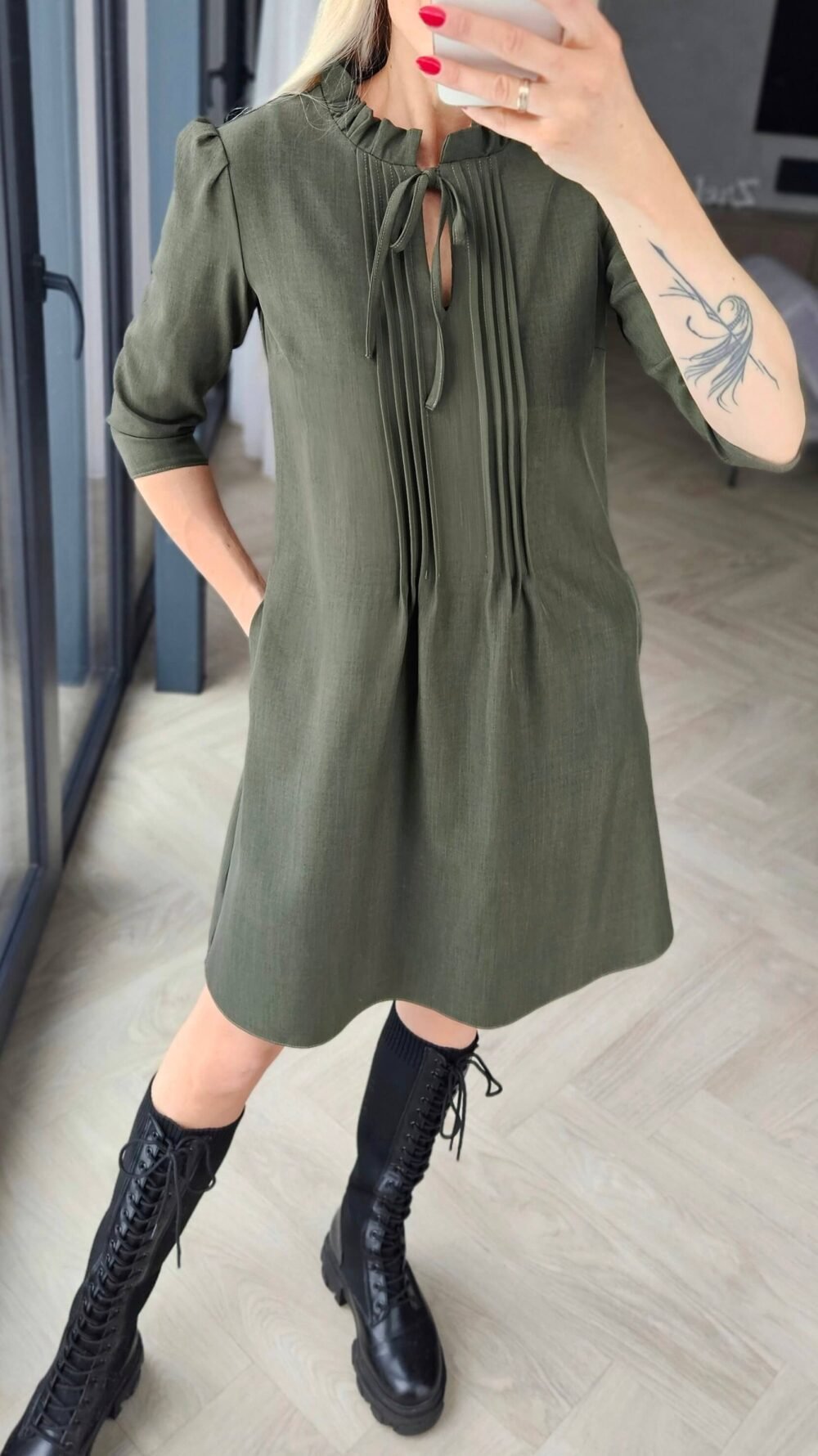 Suknelė "Harmonia" chaki