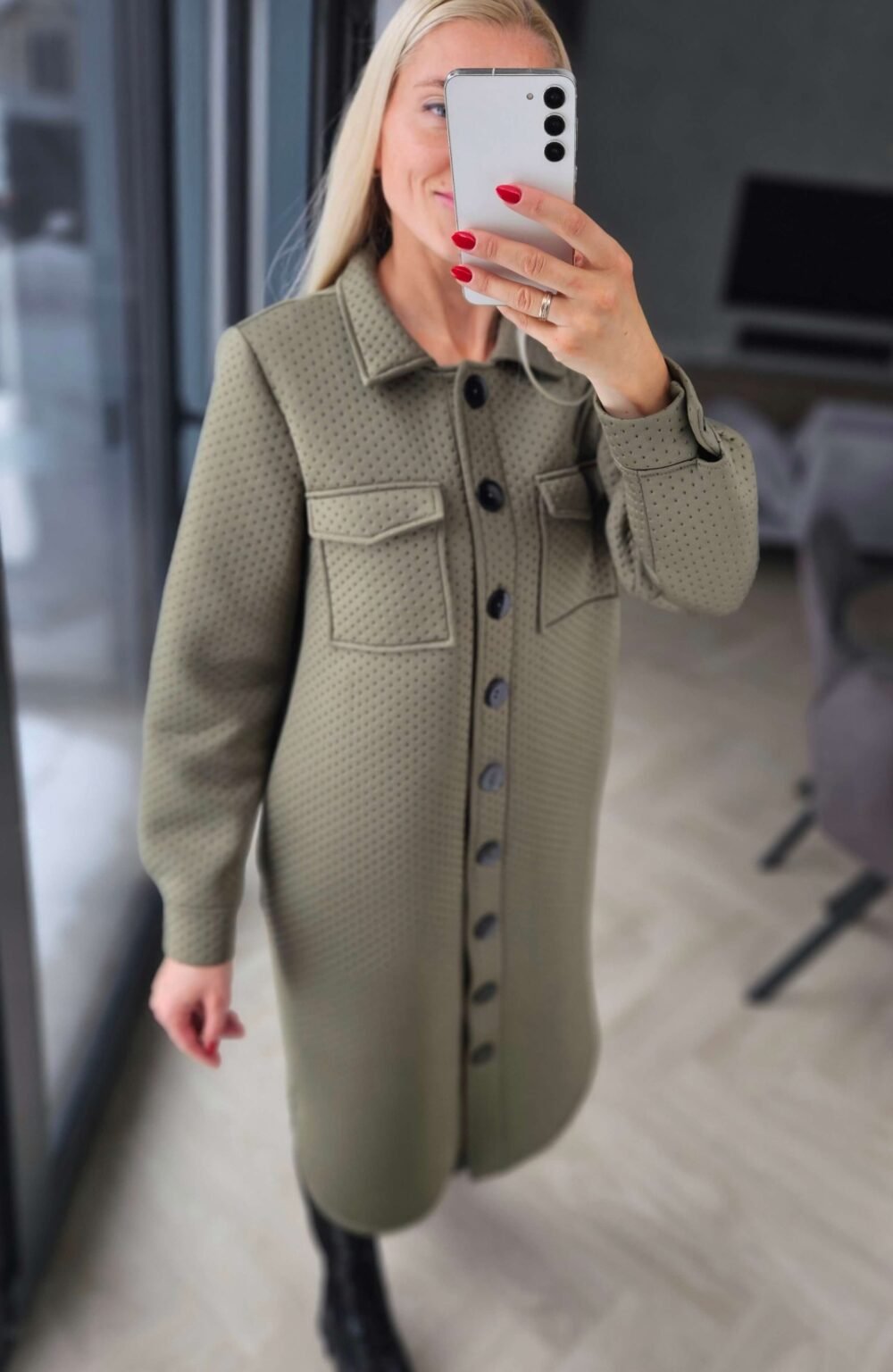 Neopreno paltas "City" chaki