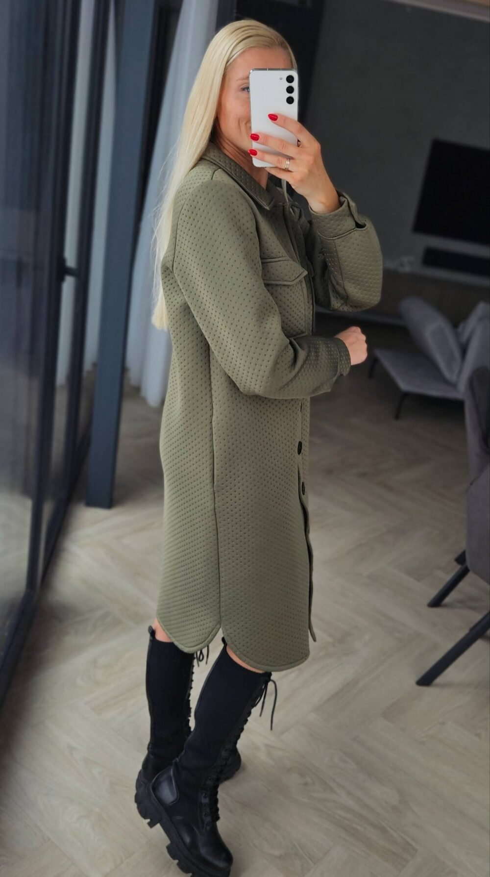 Neopreno paltas "City" chaki