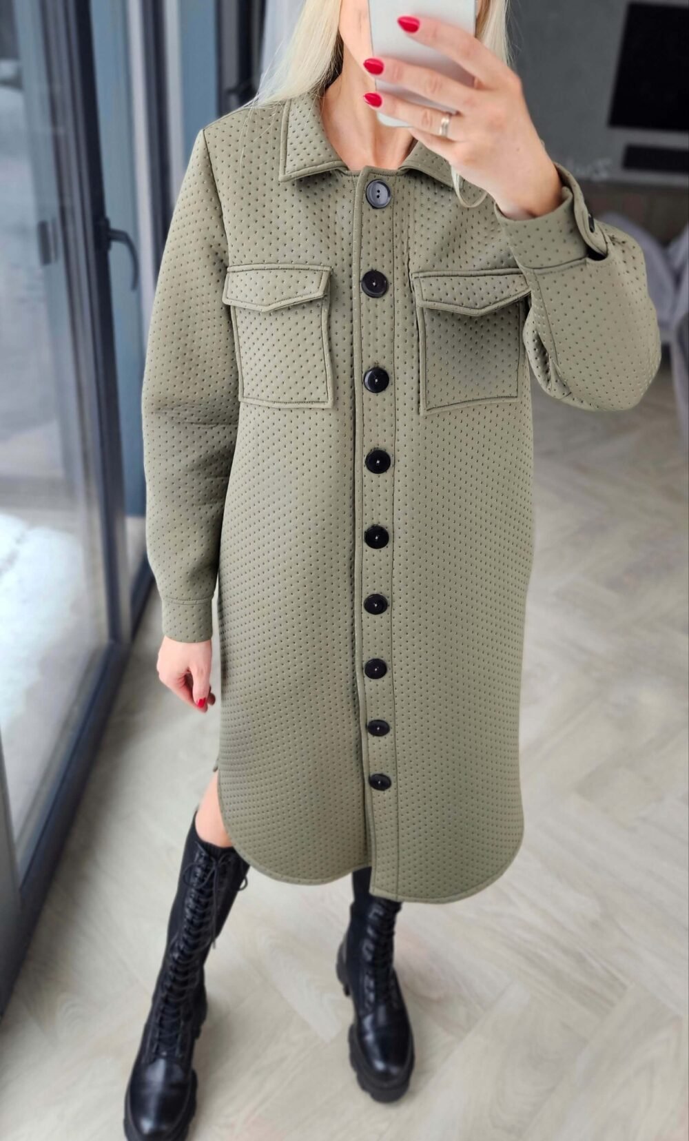 Neopreno paltas "City" chaki