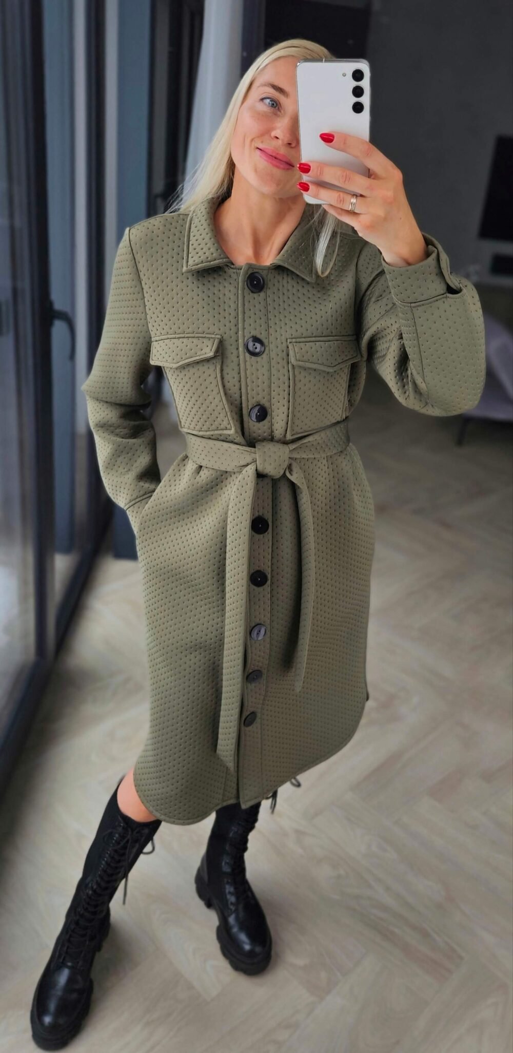 Neopreno paltas "City" chaki