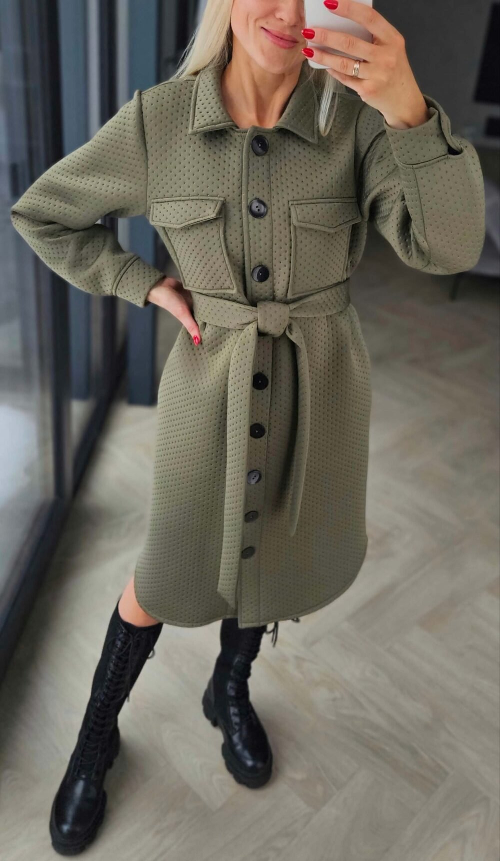 Neopreno paltas "City" chaki