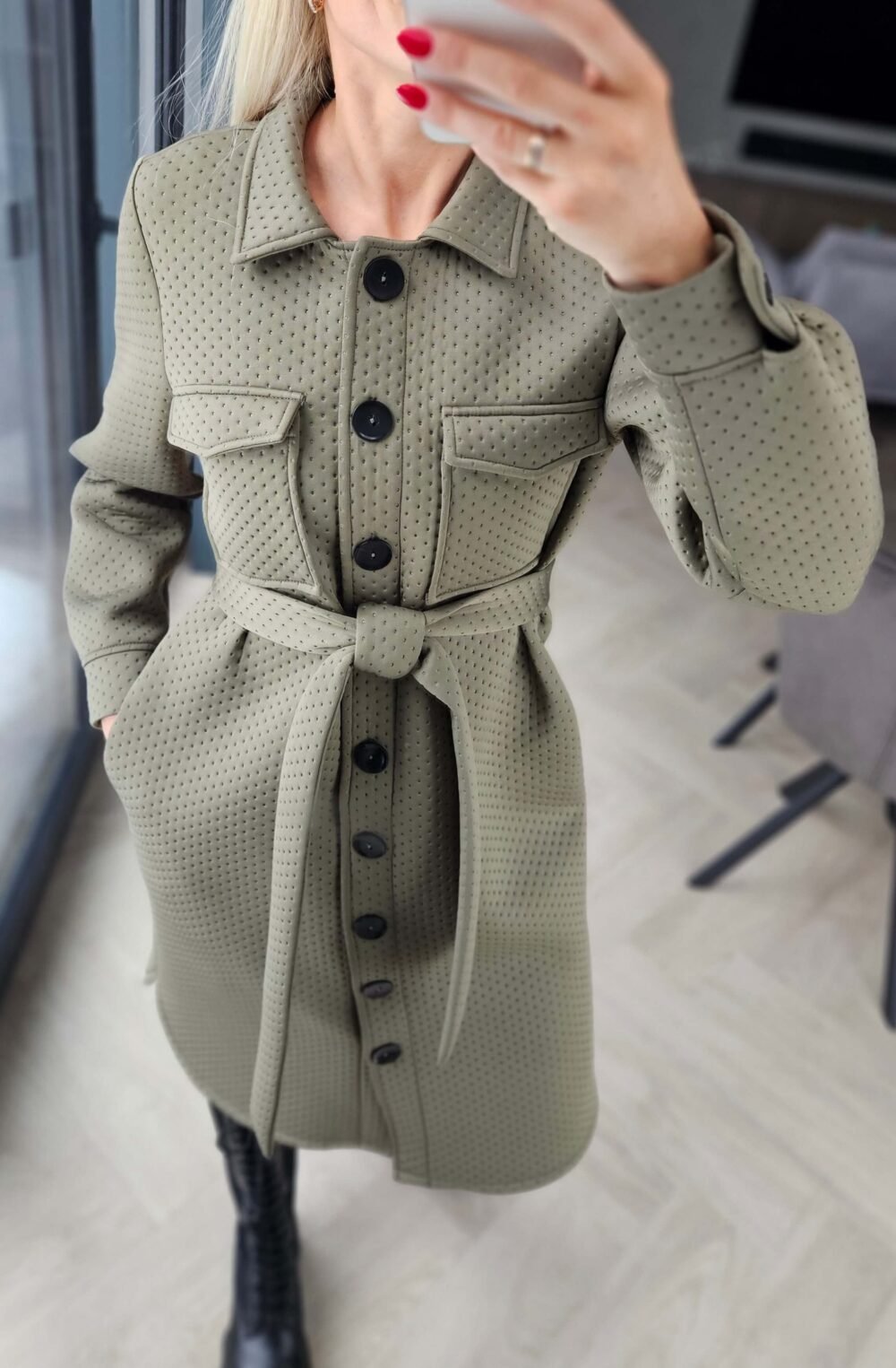 Neopreno paltas "City" chaki