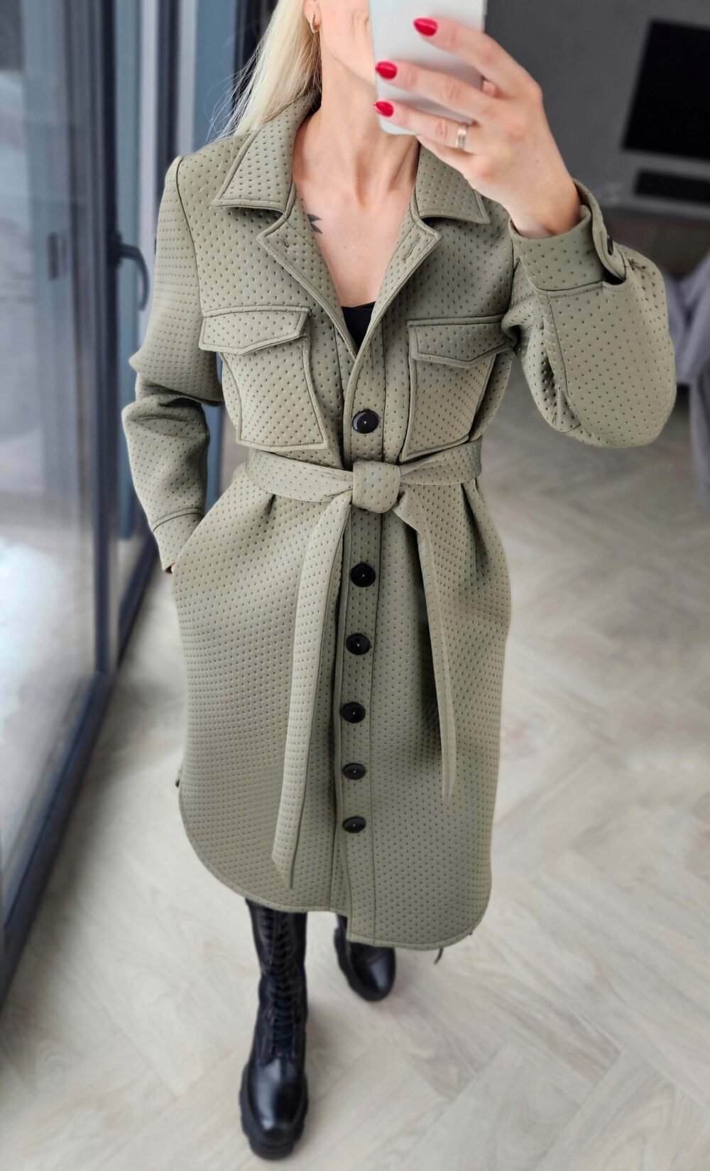 Neopreno paltas "City" chaki