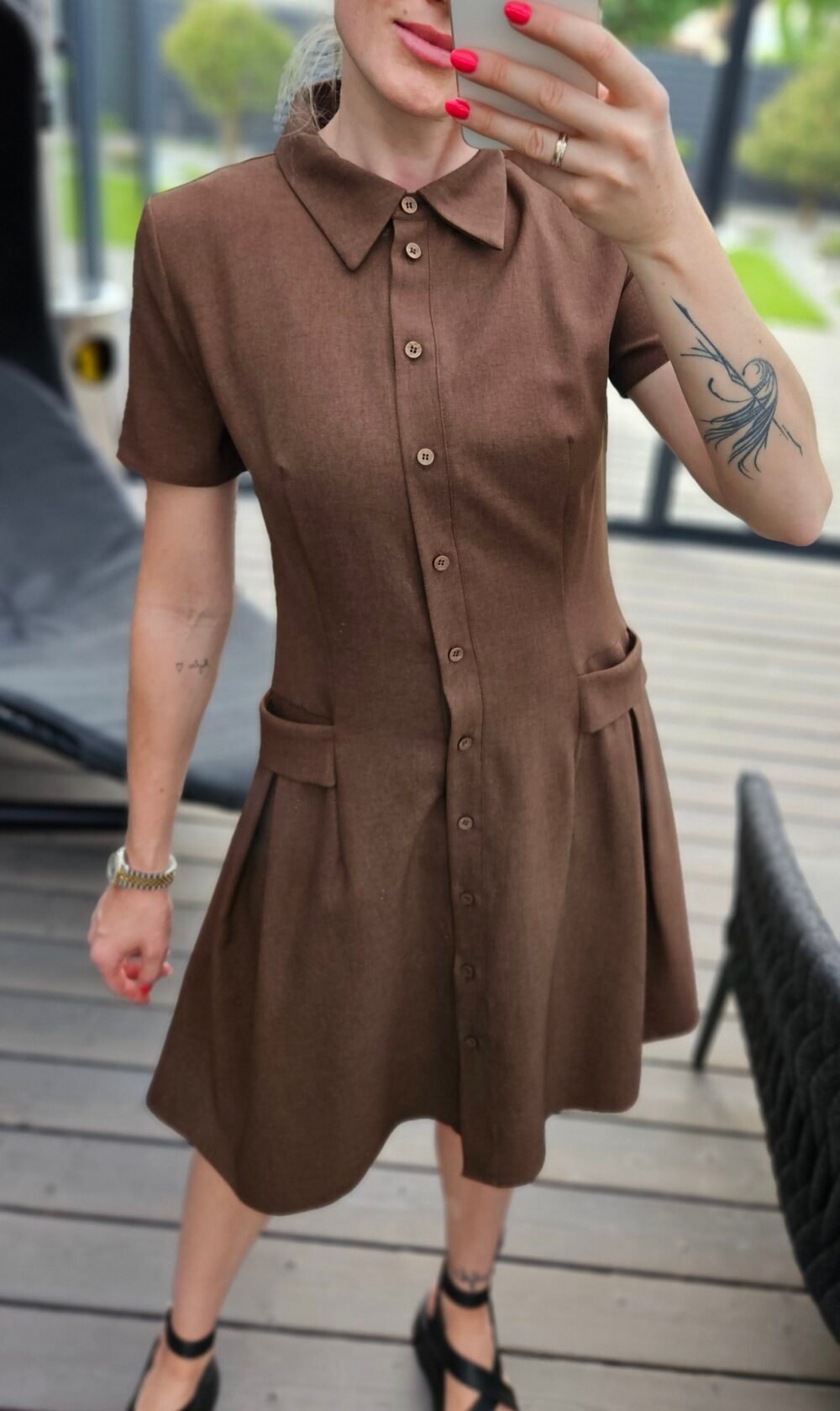 Suknelė "Bella" ruda