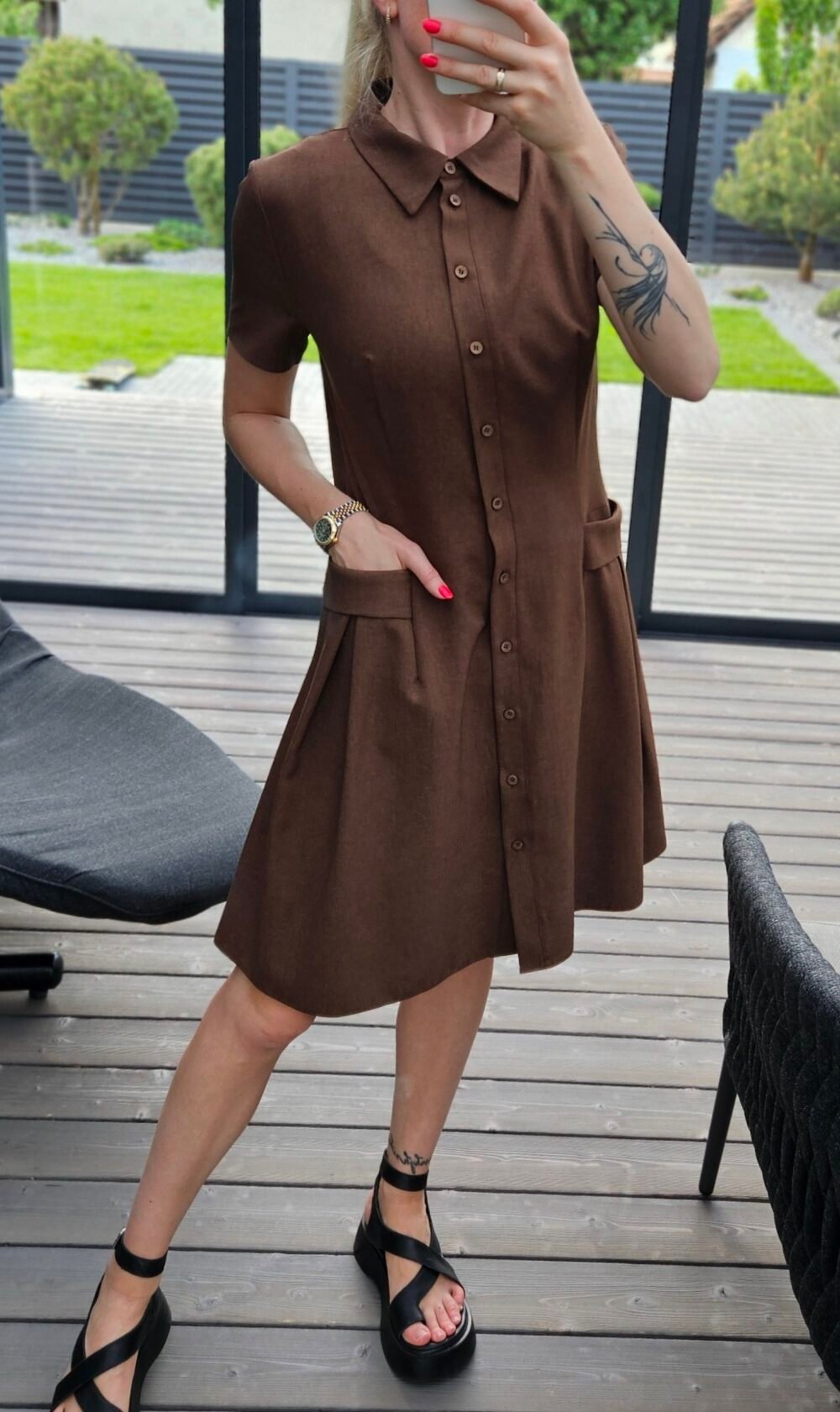 Suknelė "Bella" ruda