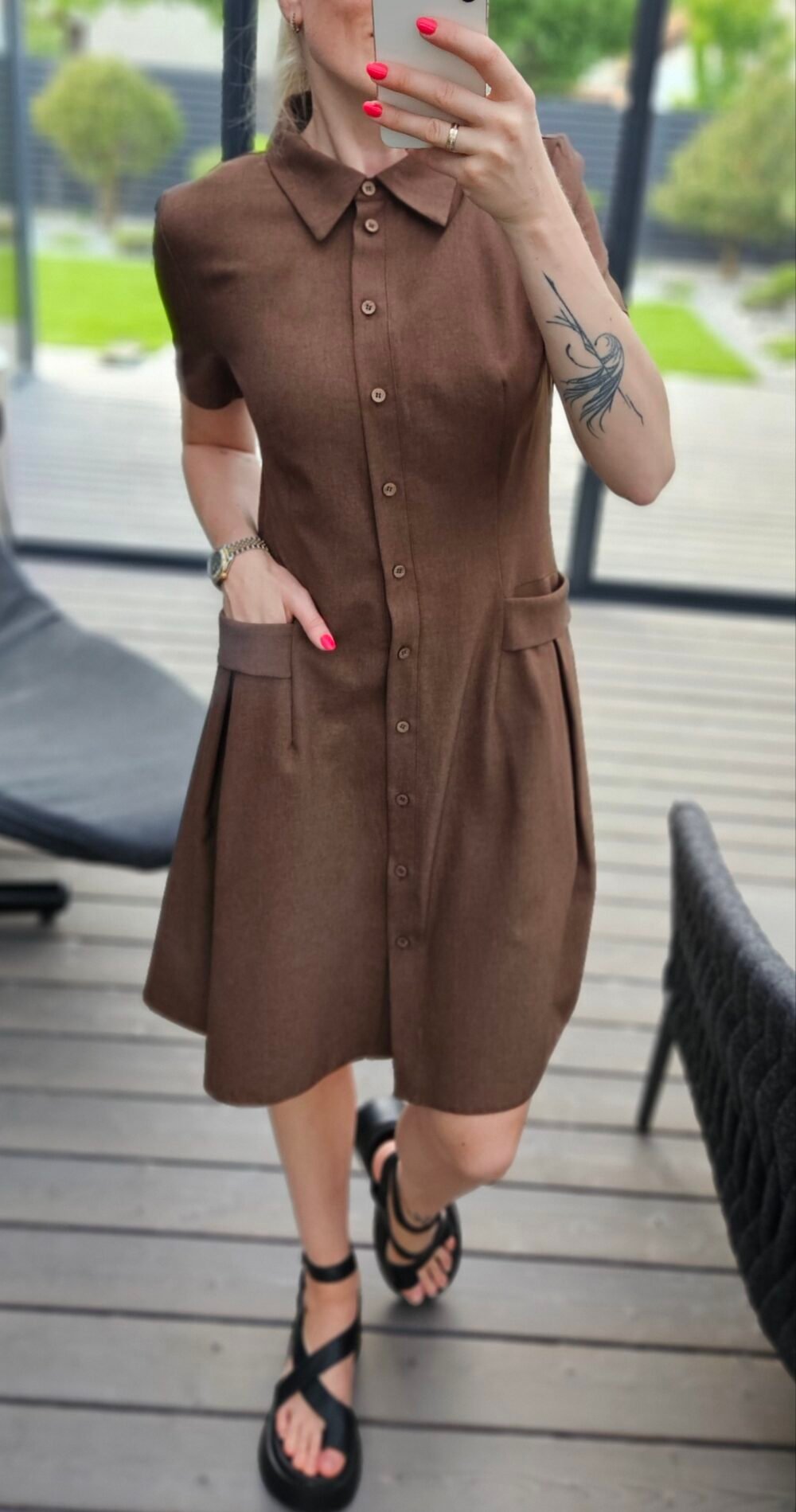 Suknelė "Bella" ruda