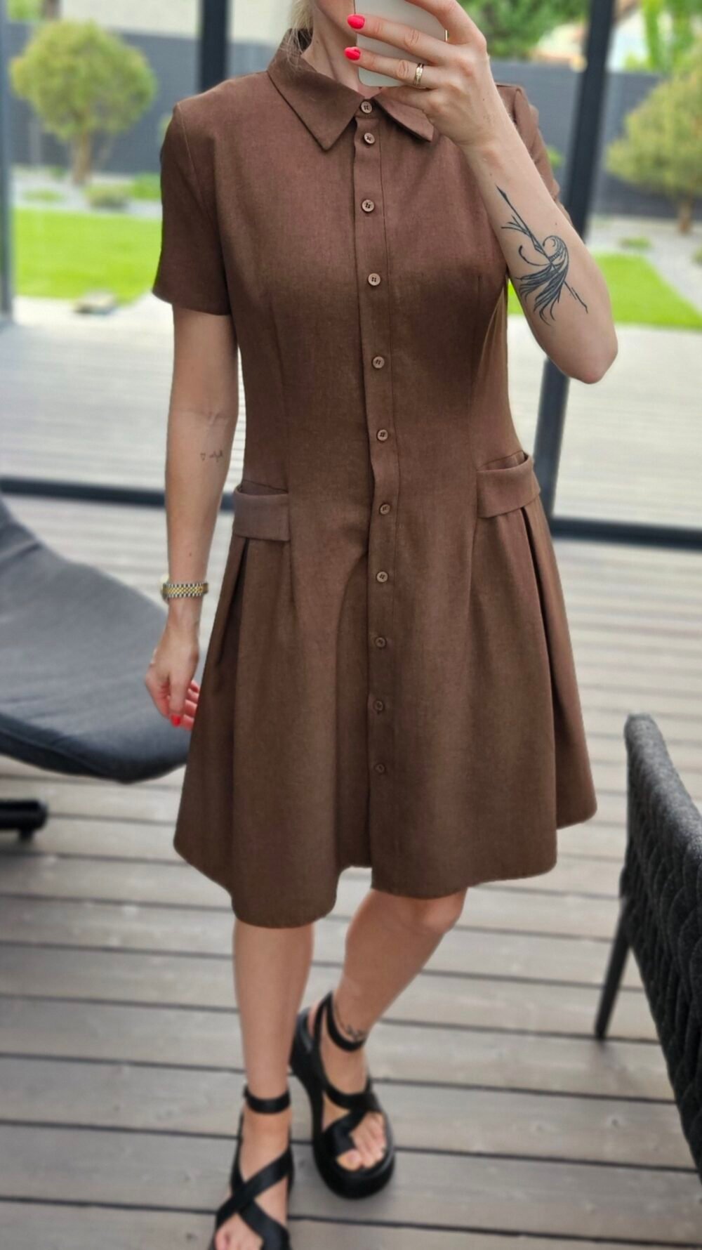 Suknelė "Bella" ruda
