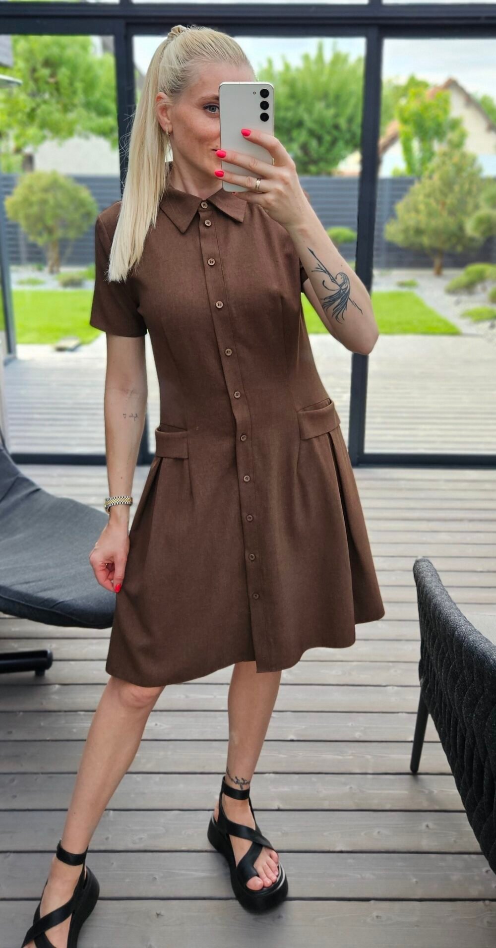 Suknelė "Bella" ruda