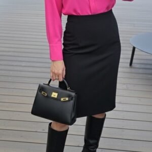 Rožiniai marškiniai su linu