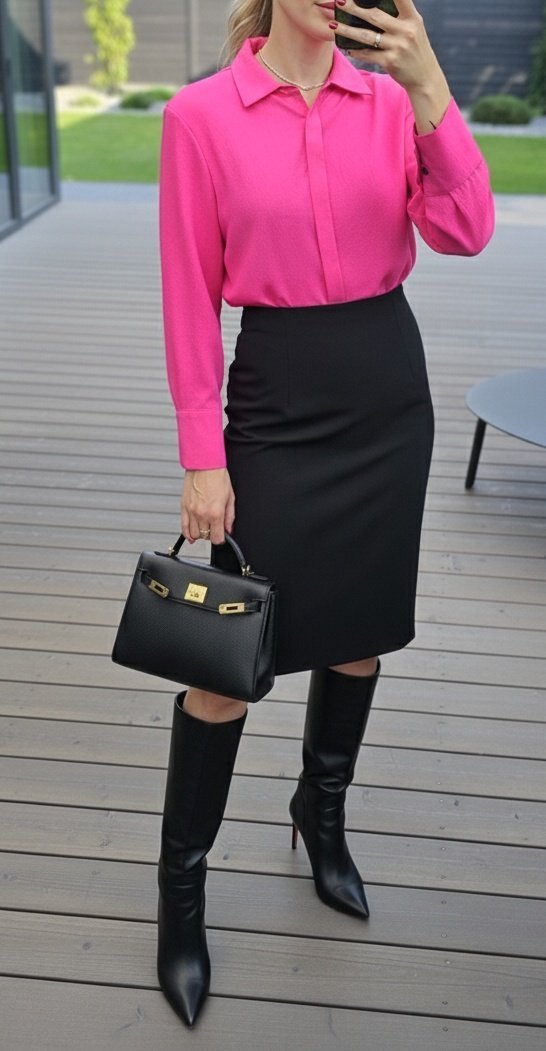 Rožiniai marškiniai su linu