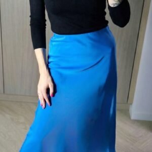 SLIP sijonas ryškiai mėlynas