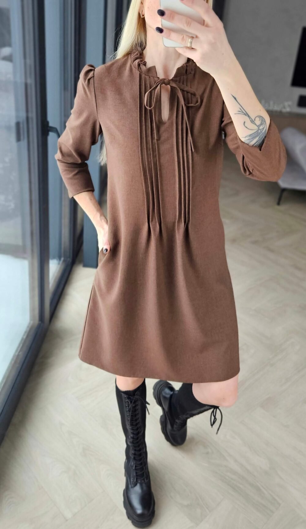 Suknelė "Harmonia" ruda