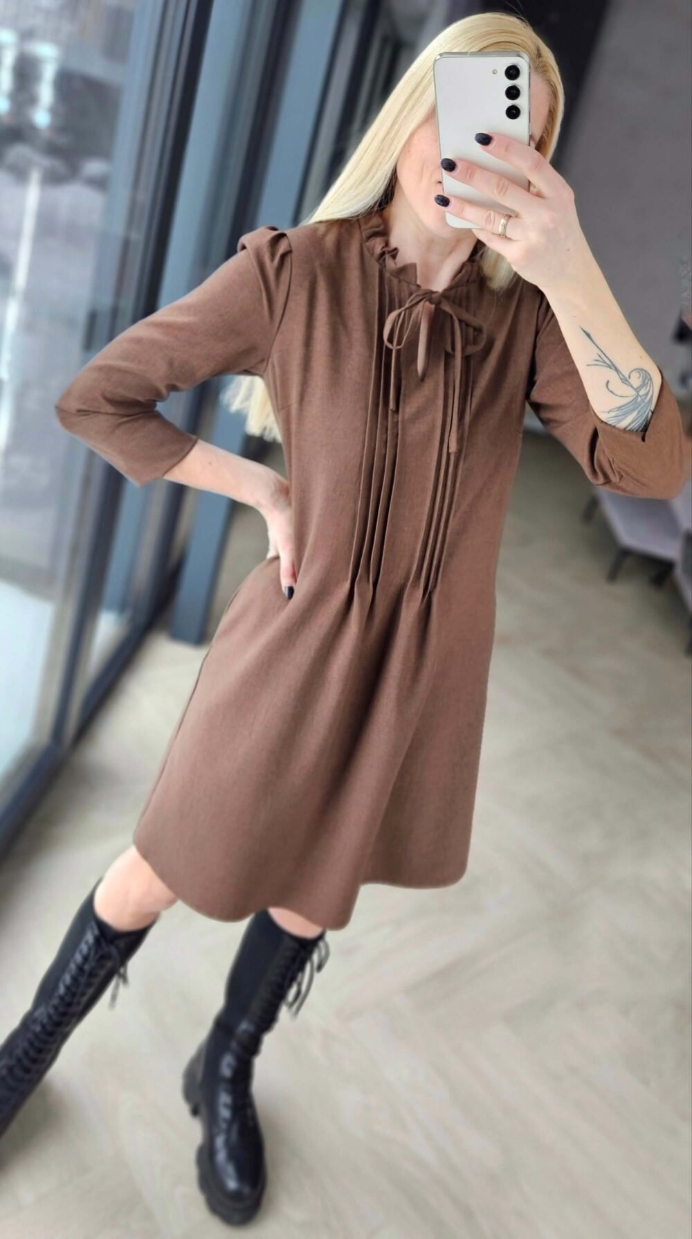 Suknelė "Harmonia" ruda