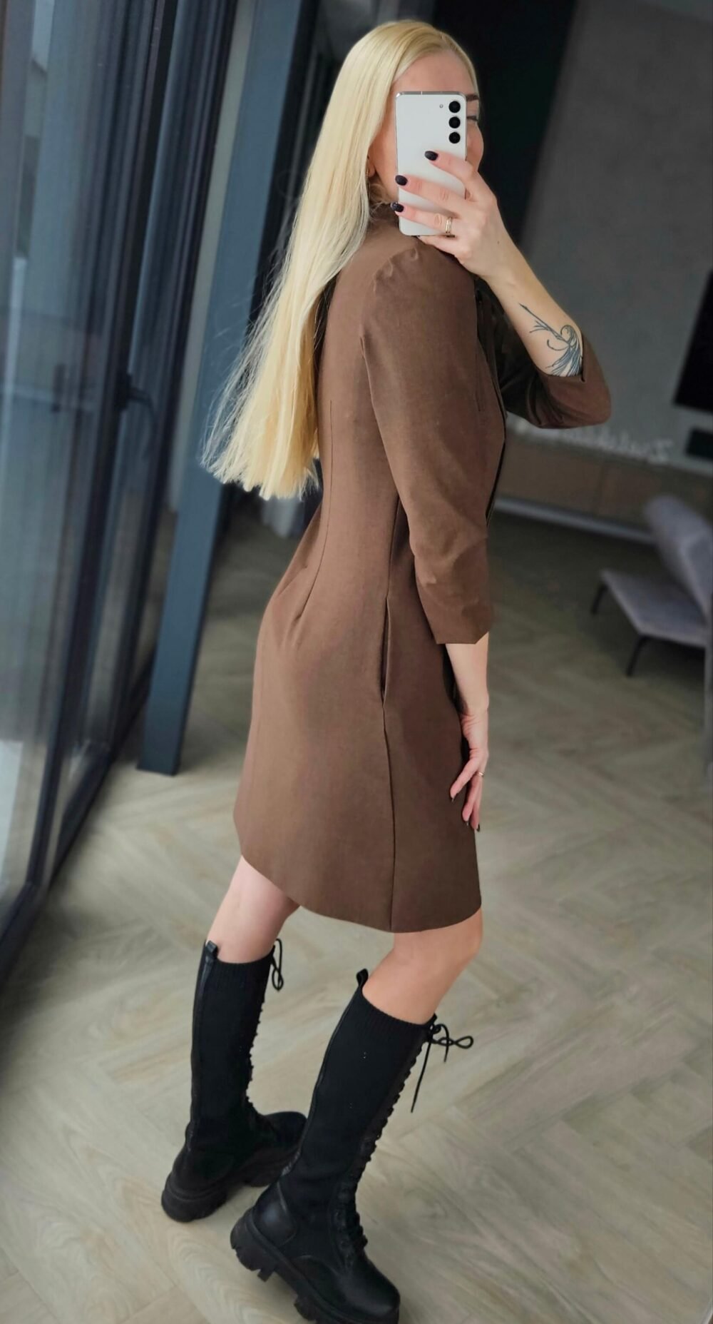 Suknelė "Harmonia" ruda