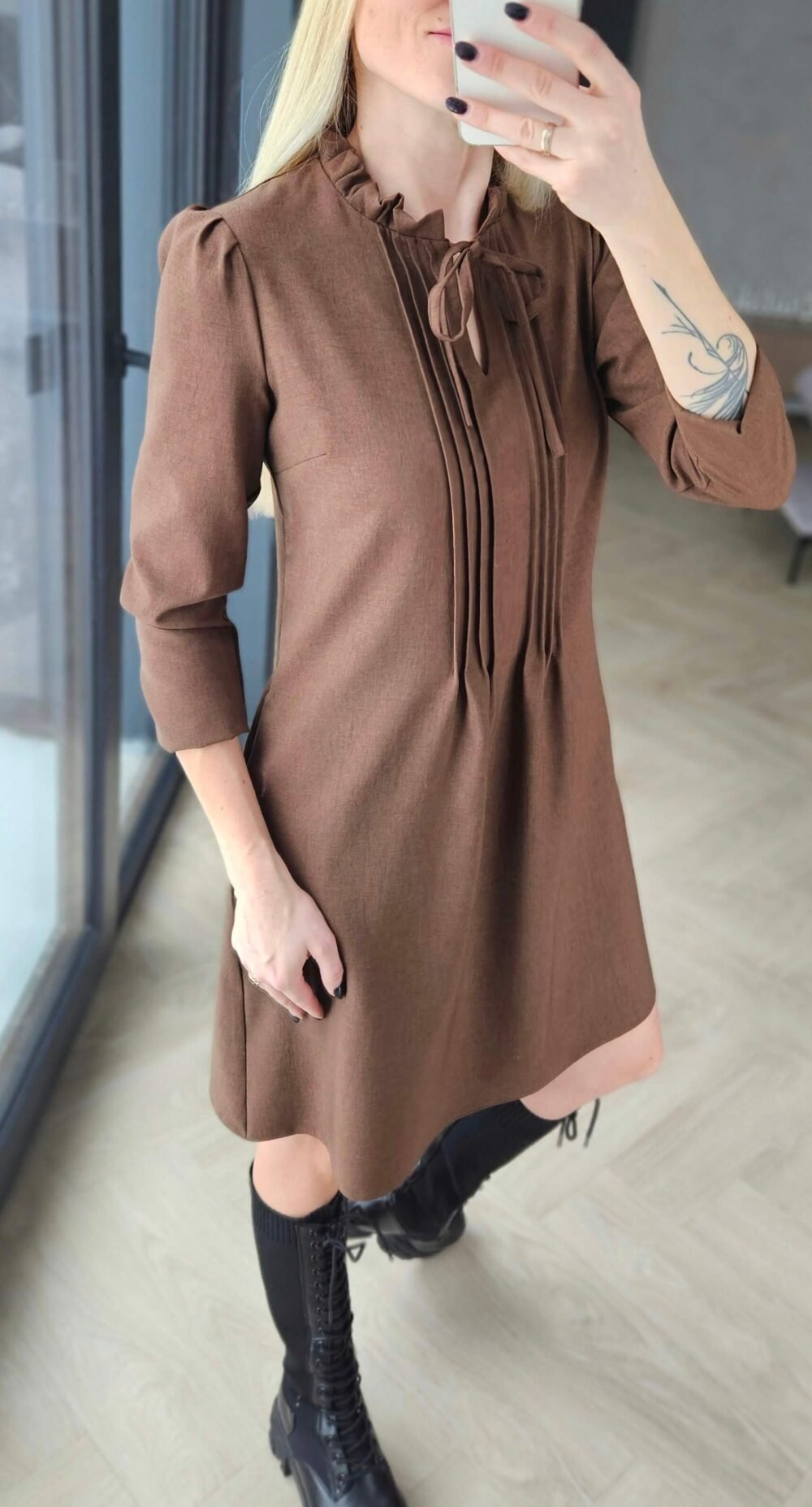 Suknelė "Harmonia" ruda