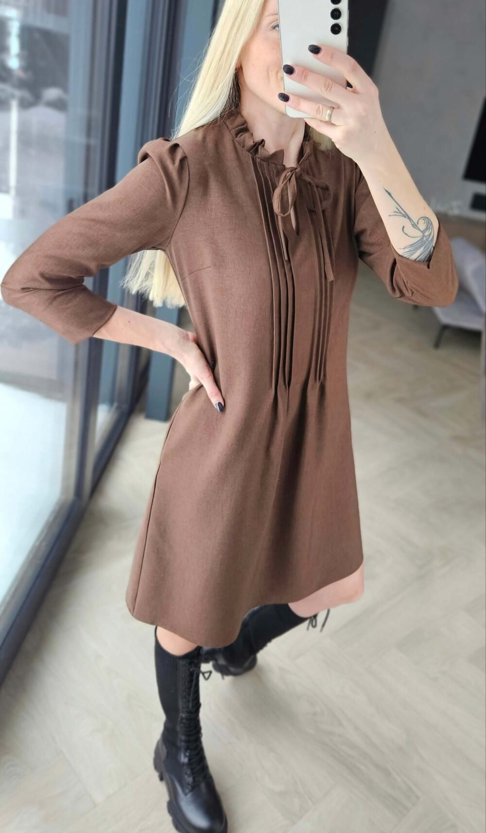 Suknelė "Harmonia" ruda