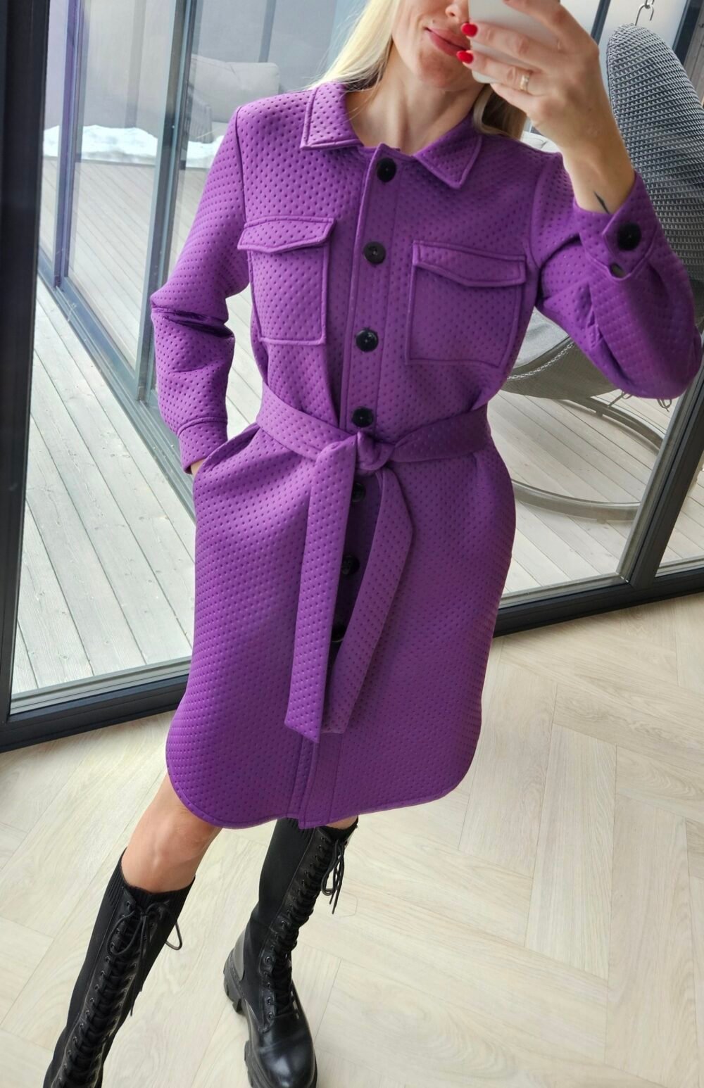 Neopreno paltas "City" violetinis