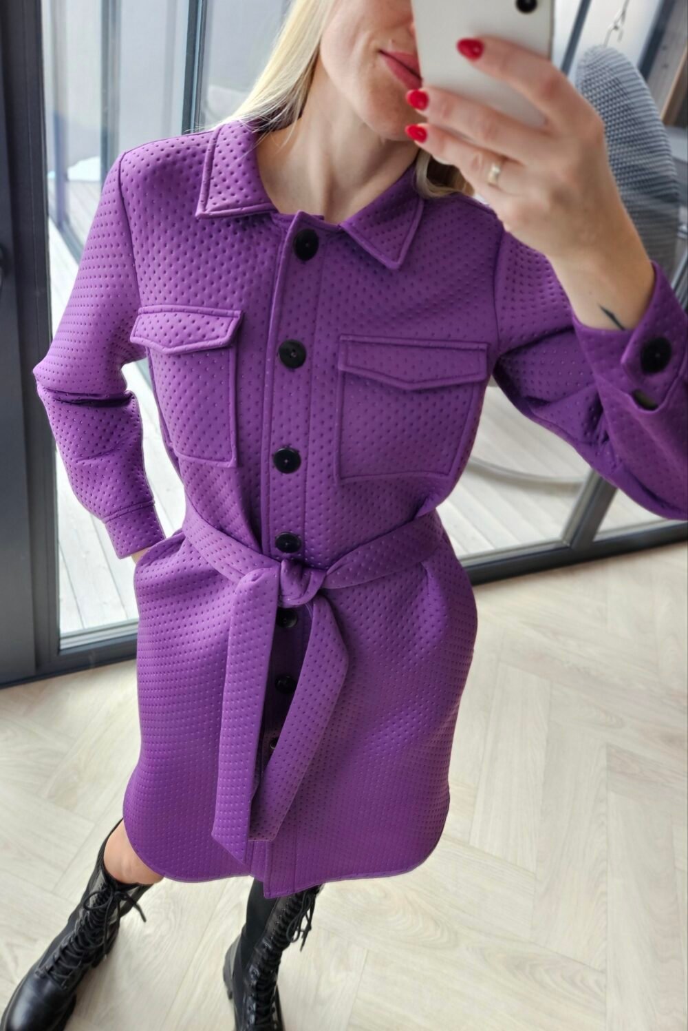 Neopreno paltas "City" violetinis