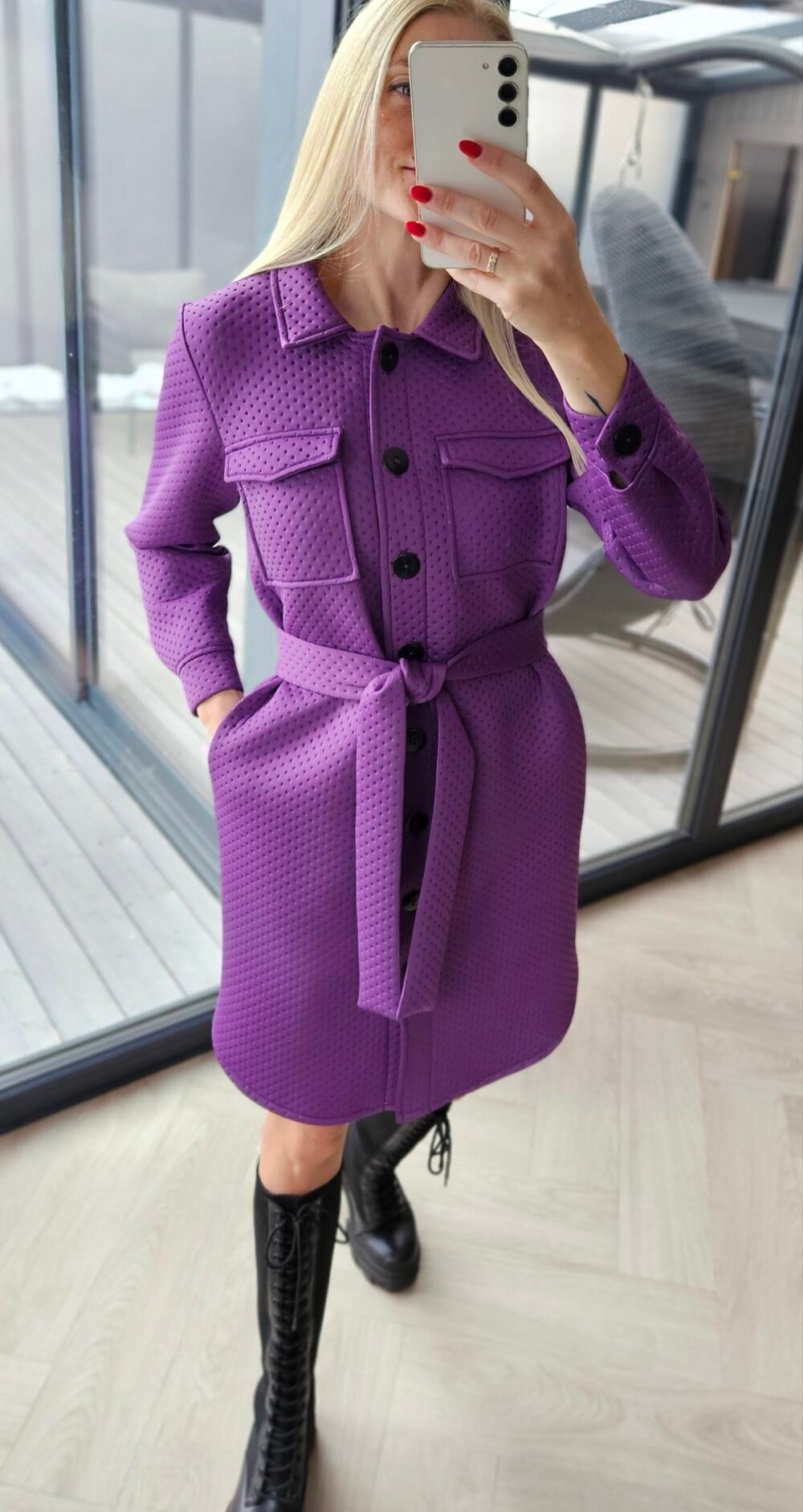 Neopreno paltas "City" violetinis