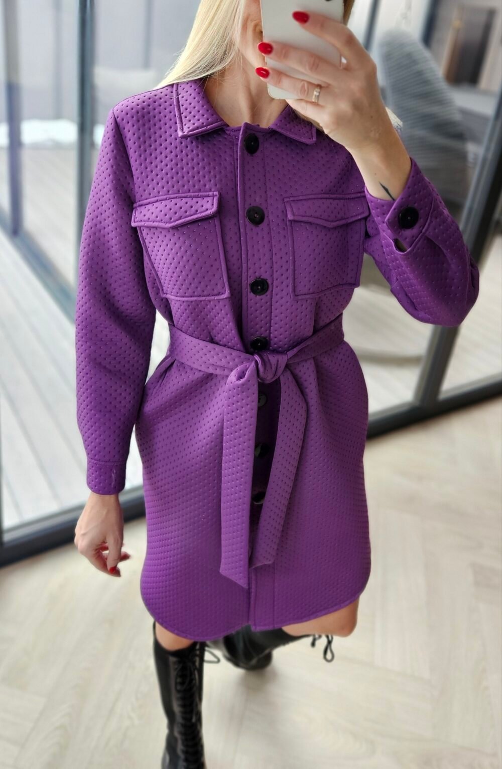 Neopreno paltas "City" violetinis