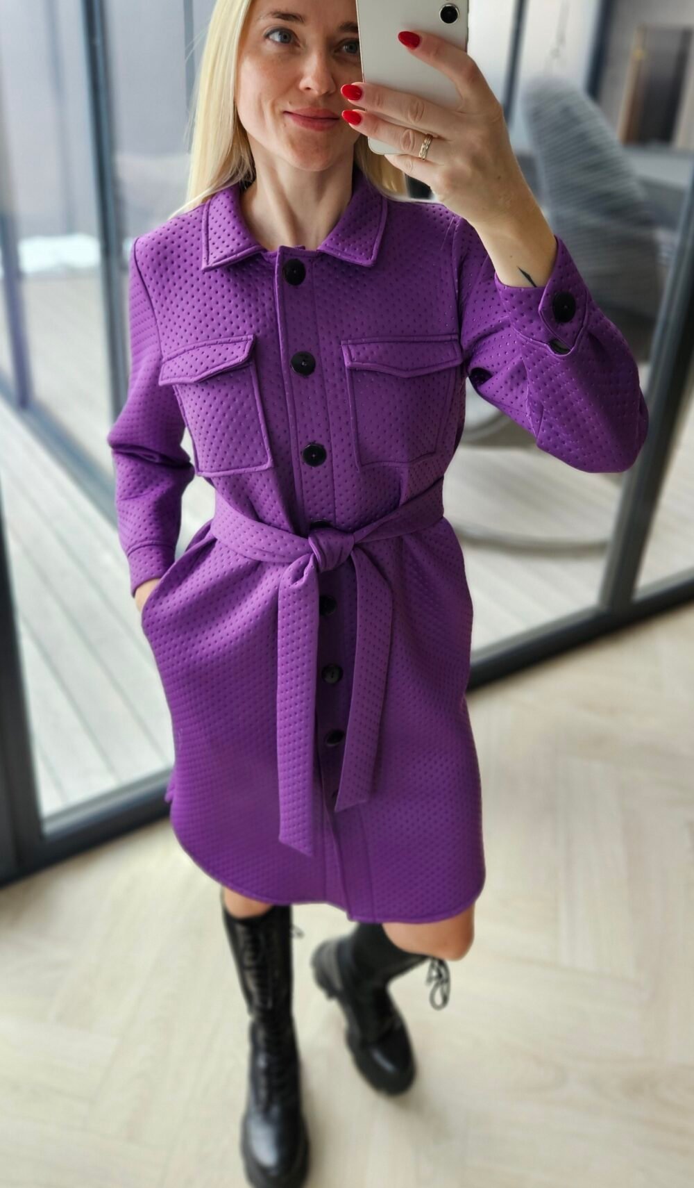 Neopreno paltas "City" violetinis