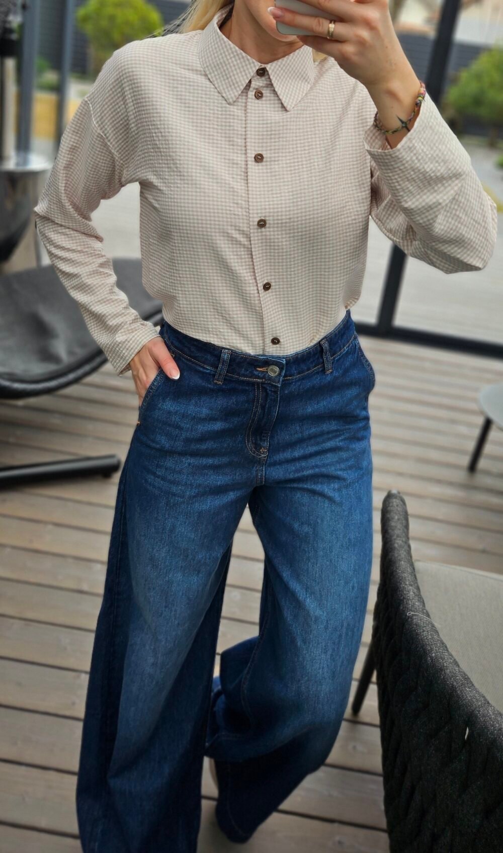 Marškiniai "Cotton" langeliais