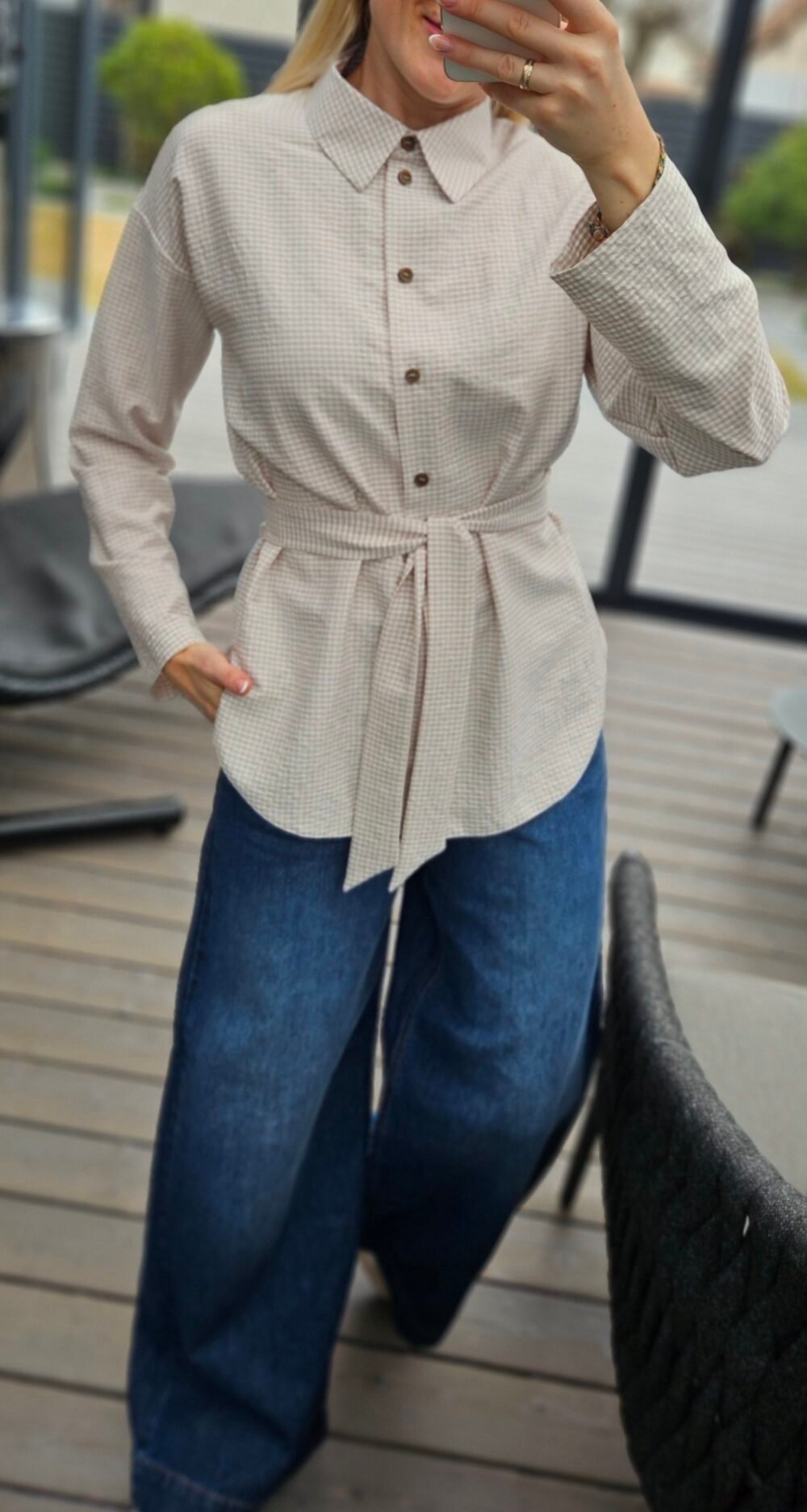 Marškiniai "Cotton" langeliais