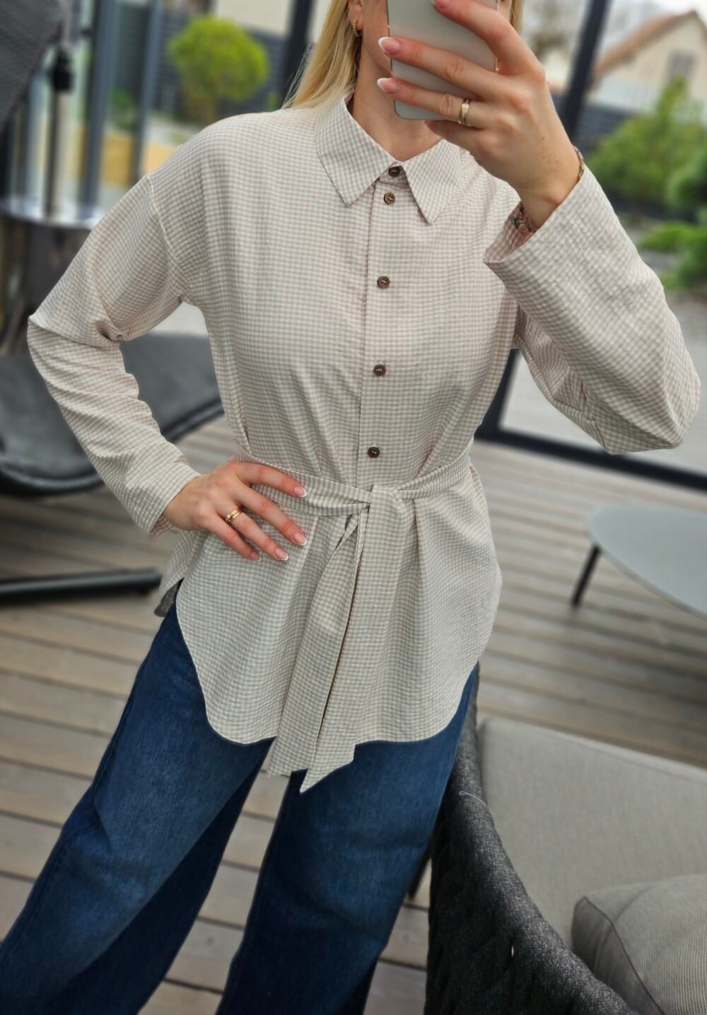 Marškiniai "Cotton" langeliais